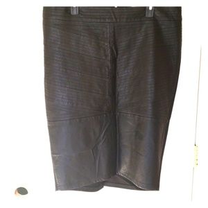 Black leather skirt